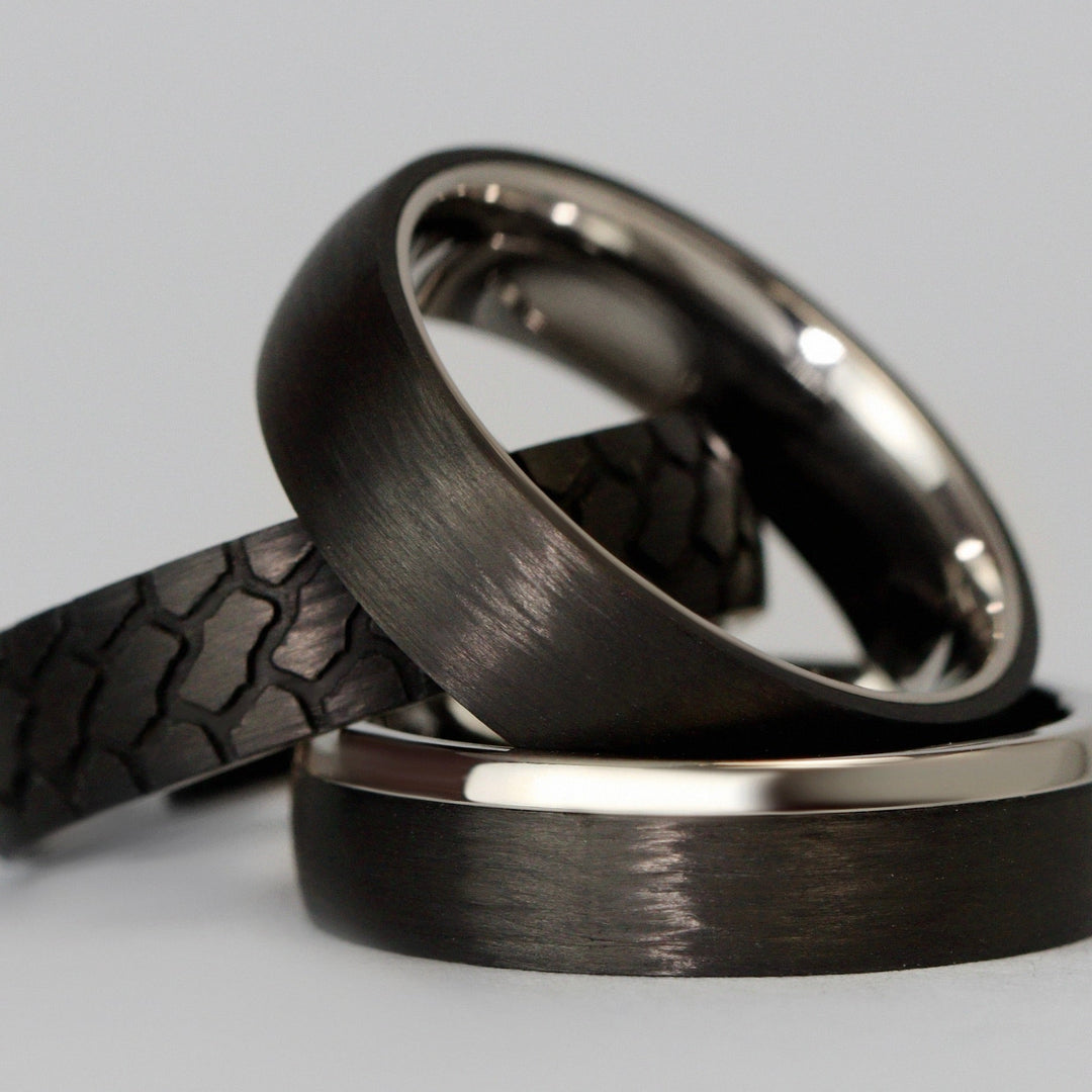 Carbon Fibre X Titanium Wedding Rings