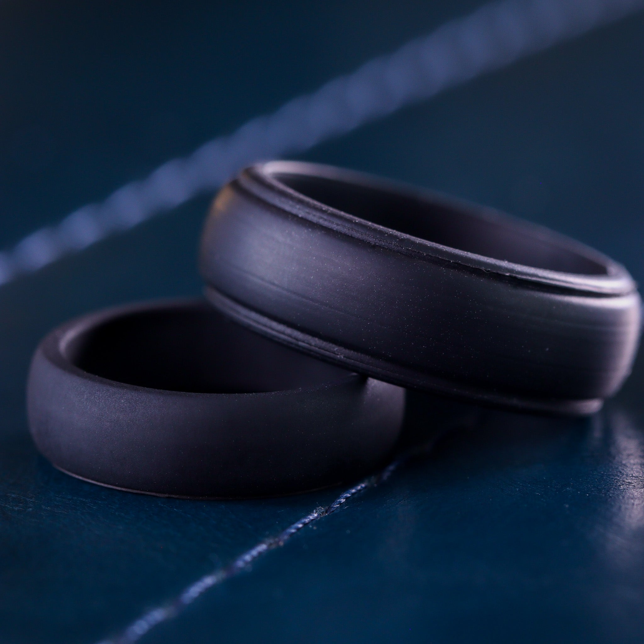 Black Silicone Wedding Ring Court Shape The Sidekick