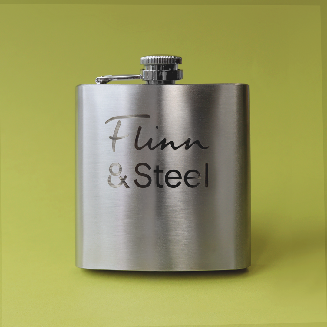 Reyt Good Gifts | Ultimate Flinn & Steel Gift Bundle - Stainless Steel Multi-Tool Knife, 6oz Hipflask & Your Choice of Cufflinks