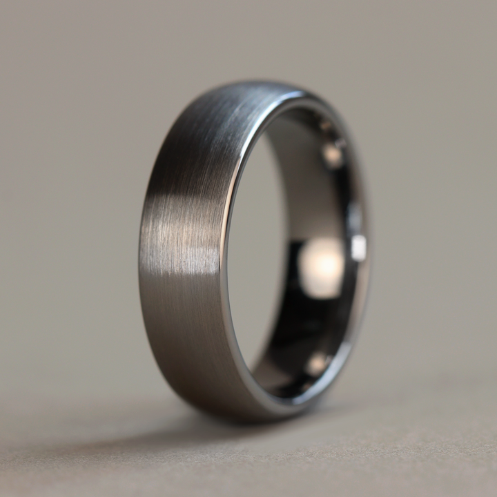 Matt/Satin Finish Court Shaped Tungsten Wedding Band - The Millhouses Ring