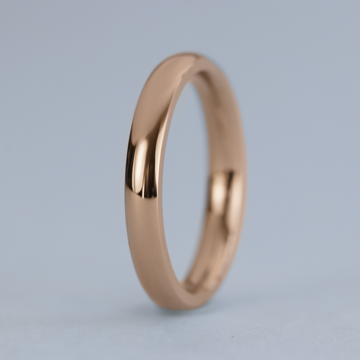 Slim Polished Precious Metal Wedding Ring - The Bingham - Made-to-Order