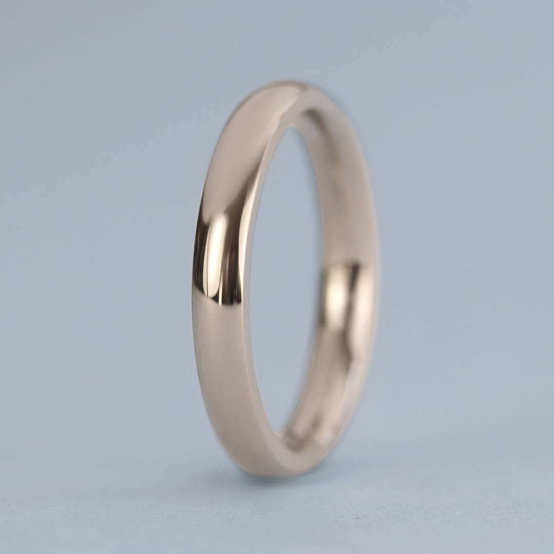 Slim Polished Stainless Steel Wedding Ring - The Bingham