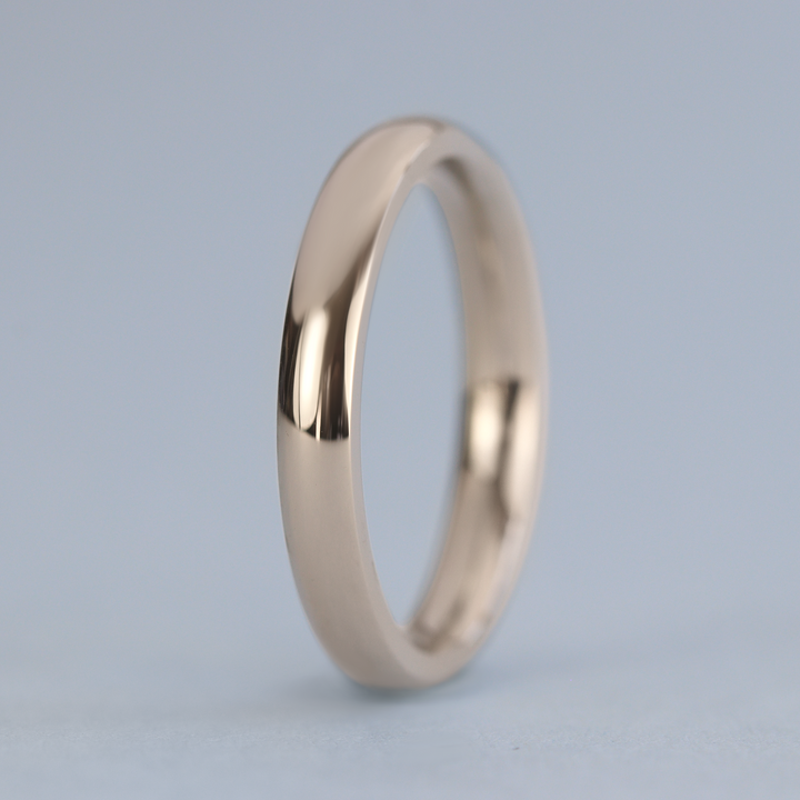 Slim Polished Precious Metal Wedding Ring - The Bingham - Made-to-Order