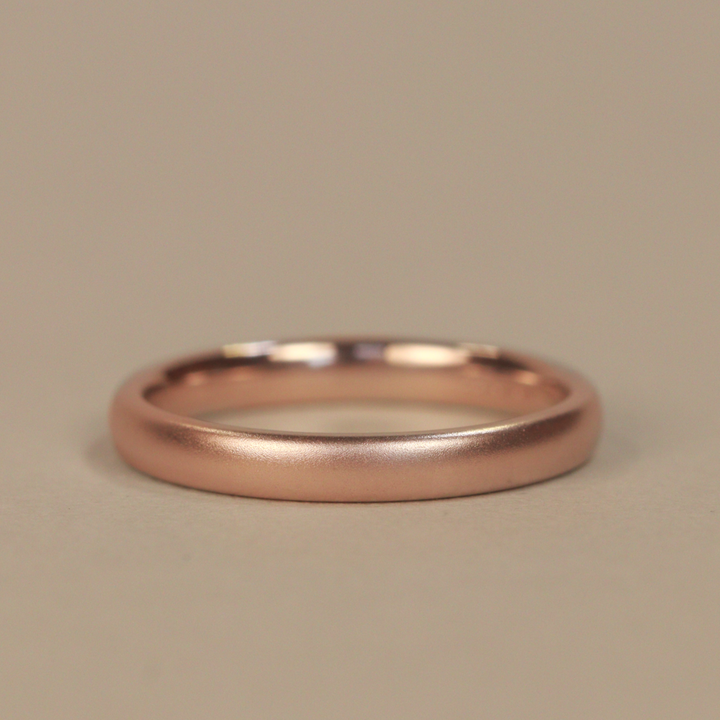 Slim Matt/Satin Precious Metal Wedding Ring - The Winter Gardens - Made-to-Order