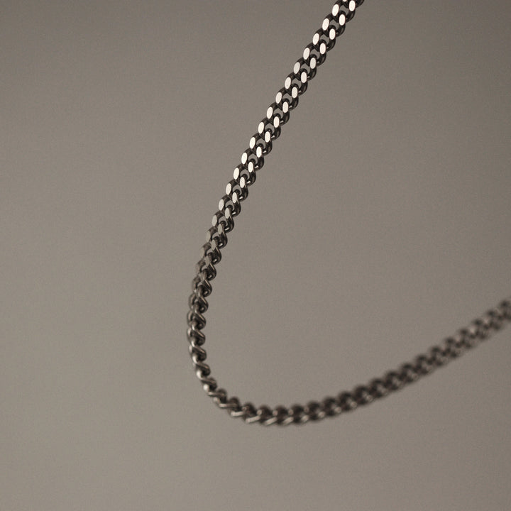 Titanium Flat Filed Curb Chain with Lobster Clasp - Made-to-Order