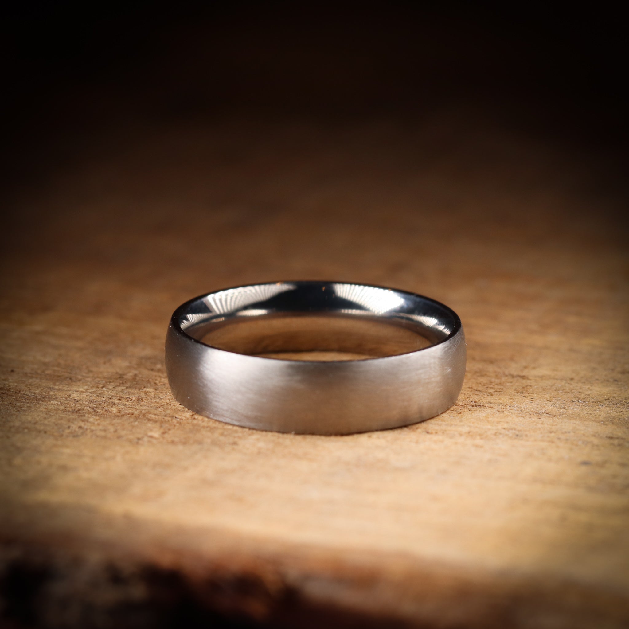 Stainless Steel Men's Ring Silver Plain Brushed Beveled Wedding Band  4/6/8mm | eBay