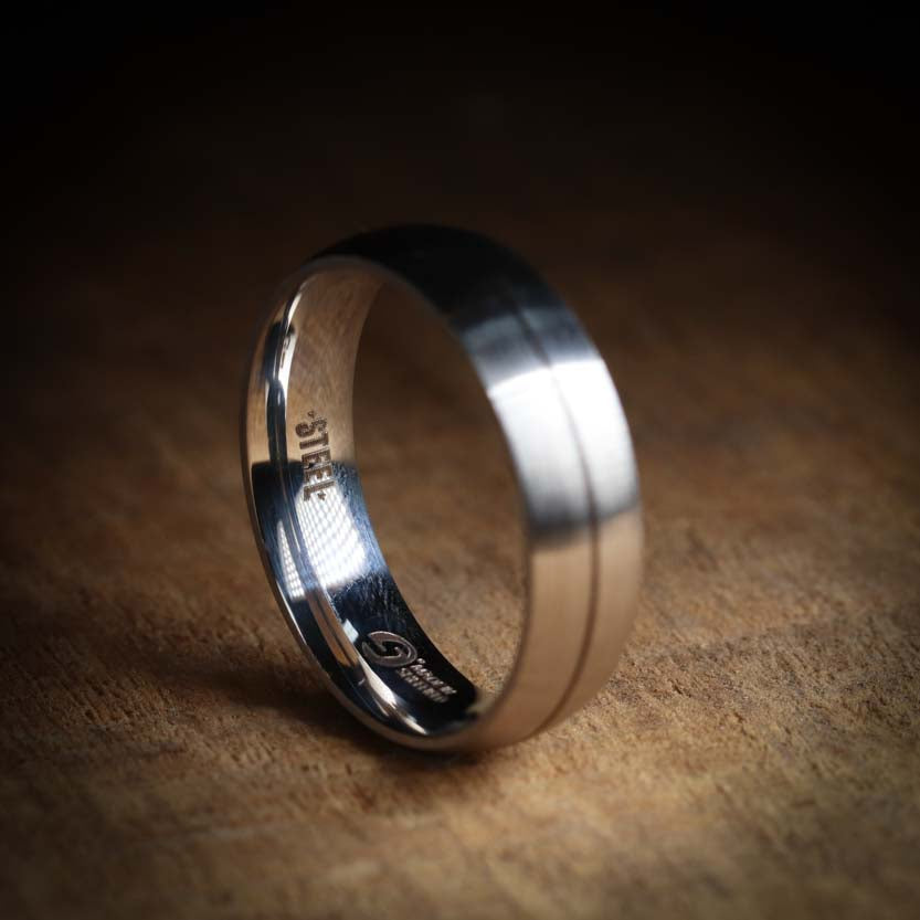 Simple mens hot sale wedding bands